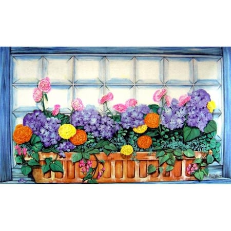 Custom Printed Rugs Custom Printed Rugs DM  47 Window Box Door Mat DM  47